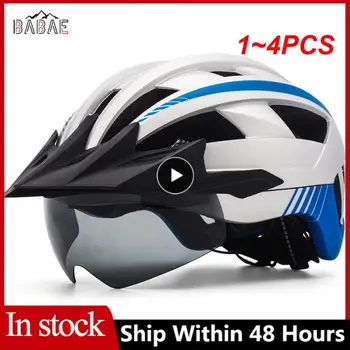 1 ~ 4ШТ Victgoal Велосипеден Шлем LED Moutain Road USB Акумулаторна Лесен Велосипеден Шлем За Мъже Козирка Очила Мъжете МТВ Велосипед