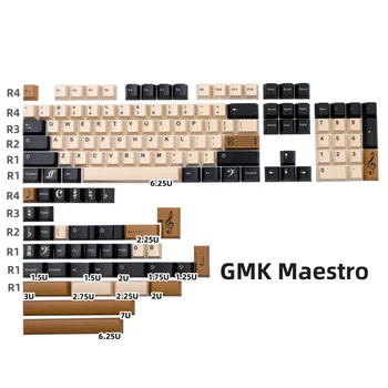 1 Комплект за клавиатури на Капсули GMK Maestro С Подплата От ПБТ-Боя, Капачки За ключове Череша Профил, Капачка За 65% 75% 84 87 MX Превключватели, Механична Клавиатура