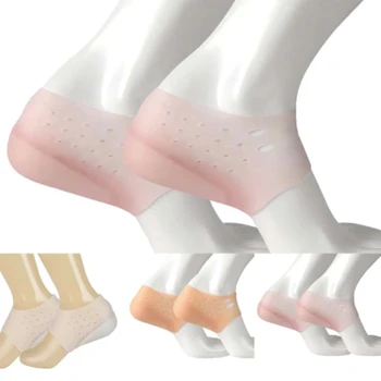 1 чифт невидими увеличаващи височина стелки, силиконови чорапи за жени и мъже, гел подложки за пети, ортопедични супинаторная подметка