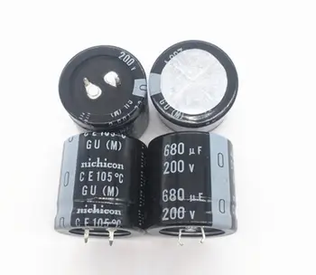10 бр. Истински NICHICON GU 200V680 icf 30х30 мм електролитни кондензатори 680 uf/200 CE 105 градуса 680 icf 200 На gu