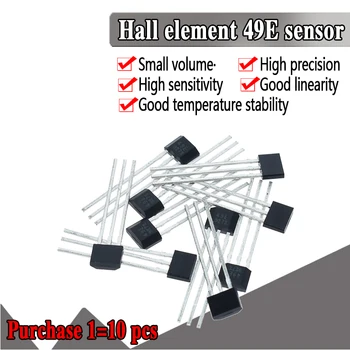 10 бр. Официален оригинален 49E елемент на Хол OH49E SS49E датчик на Хол, сензор ефект на Хол, нов