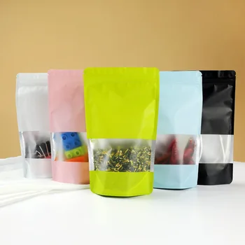 10 бр. цветен зернистая влага запечатани чанта за съхранение на сухи продукти, преносима чанта за съхранение на хранителни продукти, съдове за дифференцированная чанта с цип