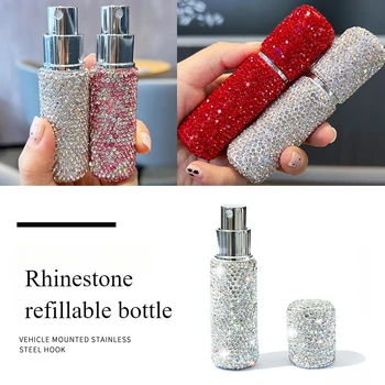 10 мл diamond диспенсер за парфюми Бутилка-спрей с кристали Вакуум преса за пътуване Преносими бутилки за вода за многократна употреба употреба за момичета
