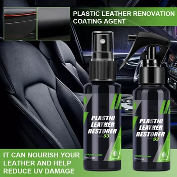100 мл Пластмасов Реноватор за интериора на Колата Резервни Части Кожени Седалки Течен Восък Полироль За Възстановяване на Пластмаса за Пречистване на Спрей Аксесоари