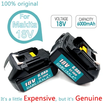 100% оригинална акумулаторна батерия електроинструменти Makita 18V 6.0 Ah с led литиево-йонна батерия заместител на LXT BL1860B BL1860 BL1850