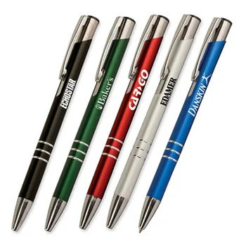 1000 бр./компл. персонални рекламни изработени по поръчка евтина метална химикалка писалка Рекламни алуминиева дръжка с 1 цветен лого