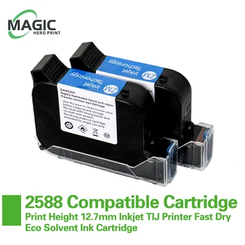 10ШТ 2588 Съвместима касета за ръчно принтер, височина на печат 12,7 мм, мастилено-струен принтер TIJ, быстросохнущий касета с мастило экосольвентными