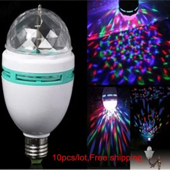 10ШТ 6 W RGB DJ сценичното осветление Лампа Диско кристална топка светлини E27/E26 AC85-265V Основна лампа RGB led лампа коледни светлини