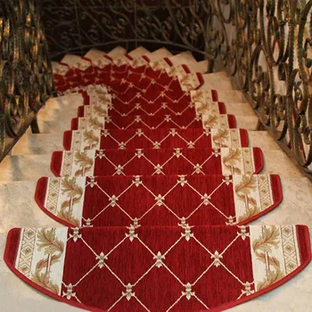 13 Бр. нескользящий килим за стълби, самоклеящийся градина цветна подложка за пода в европейски стил, мека стълбище, изтривалка за врата