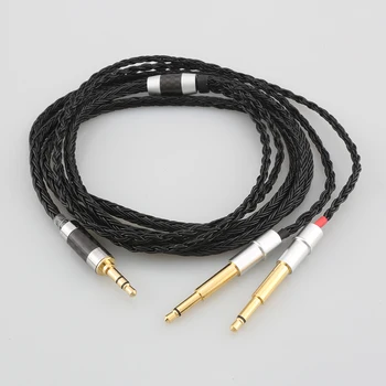16 ядрени 7N OCC черно сплетен кабел жак за слушалки Meze 99 Classics НЕО НОАР Слушалки