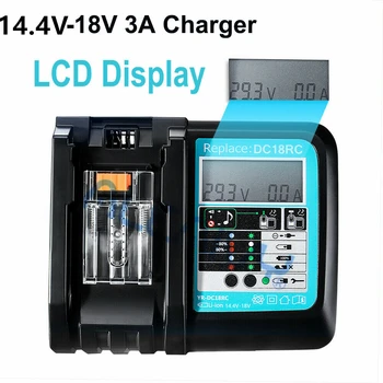 18 В зарядното устройство 14,4 v BL1445 BL1440 BL1430 BL1860 BL1840 BL1850 зареждане BL1860B резервна зарядно устройство DC18RF 3A LCD зарядно устройство