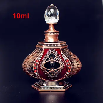 1БР 10 мл ретро метален флакон за парфюм в ретро-арабски стил Бутилка за етерично масло от старинния сплав сватбен подарък за бродерия