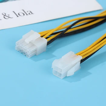 1бр 4-пинов щепсел до 8-контактна контакт 4Pin до 8Pin кабел за захранване за инвертор мощност на процесора Консумативи кабел-адаптер за дънната платка ATX Изчислява