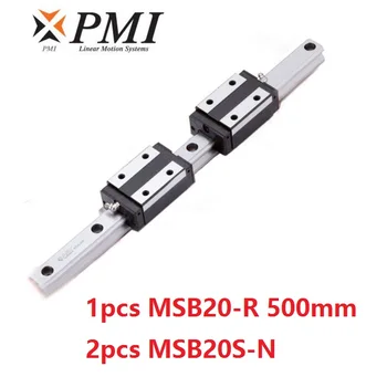 1бр Тайван PMI MSB20-R 500 мм линейна употреба и 2 елемента MSB20S-N Блок връщане за CO2 лазер за металообработващи машини с ЦПУ MSB20SSSFCN