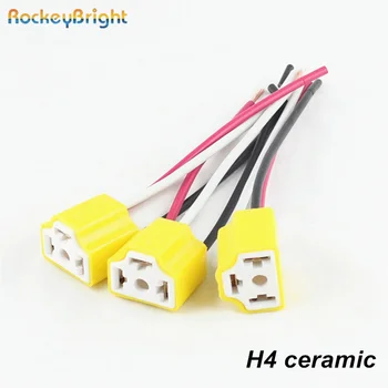 2 елемента h4 9003 HB2 Керамика led притежателя крушки за автомобилни фарове противотуманная фар h4 теглене кабели за свързване на led фарове притежателя на съединителя
