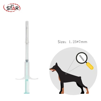 (20 бр./лот) 1,25*7 мм EM4305 ISO11784/785 FDX-B rfid спринцовка за инжектиране на животните, Имплантируемые спринцовки за проследяване на микрочипове за домашни любимци
