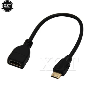 20 см 1080P 3D Mini HDMI-съвместим мъжки HDMI-съвместим женски конвертор, кабел, адаптер, кабел за лаптоп