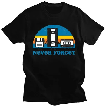 2021 Мъжка Тениска Never Forget, Градинска Тениска Harajuku, Оверсайз, Лятна Ежедневни Тениска С Къс Ръкав, Свободни Памучни Блузи С Принтом Тениска