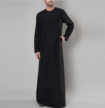 2022 Нова Мюсюлманска Мъжки Дрехи Облечи Арабски Дубай Малайзия Мъжки Свободен Халат Риза с цип Исляма Мъж Ислямска Абая Кафтан Мъжки Дрехи