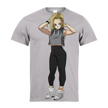 2023 Карикатура с къс ръкав цветни пуловер серия Dragon Ball индивидуалност мъжка тениска Модна ежедневна детска готина мода