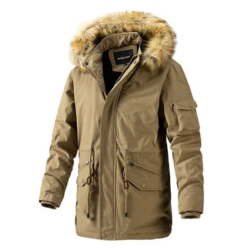 2023 Новата есенно-зимно яке с дълъг ръкав, мъжки плюшен ежедневни облекла, яке, външна търговия, мъжко облекло, зимно яке, мъжки палта