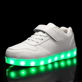 25-45 Размер, Нова, Зареждане чрез USB, Led Детски Обувки с подсветка, Детски Ежедневни Светещи Маратонки За Момчета и Момичета, Светещ Обувки С Изравняват повърхността