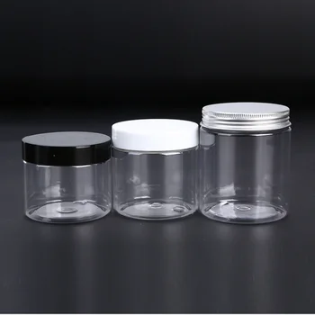 25 х 100 g 120 g 150 g Празна пластмасова банка за крема с капаци, лидице кутия за съхранение на прозрачни козметични контейнери