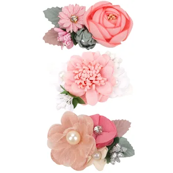 3 бр. Скъпа Кавайли, нова розова сладка детска шнола във формата на цвете, шнола за коса, детски аксесоари за момичета, много на едро