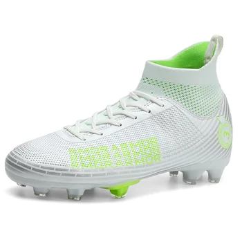 31-48 # Мъжки футболни обувки За възрастни и деца, футболни обувки TF/FG с високи щиколотками, Трева, Спортни обувки за футбол в пет персони