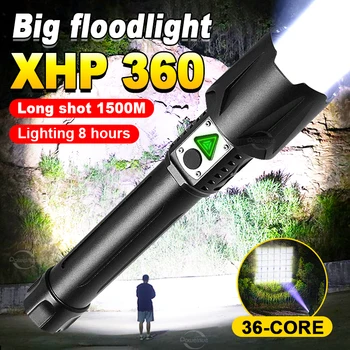 3500LUX XHP360 Мощен LED Фенерче USB Акумулаторна Светкавица, Led Фенерче С Увеличение Тактически Фенер high power Led Ръчен Фенер