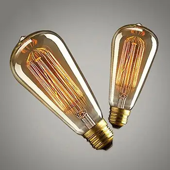 40 W 60 W E27 220-240 В електрическата крушка на Едисон, ретро жълта светлина от крушка с нажежаема жичка, интериор на кафене в индустриален стил, лампа