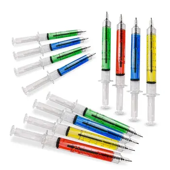 40 бр. химикалка писалка за инжектиране, подарък за лекари, медицински сестри, течна дръжка, цветни спринцовка-химикалки