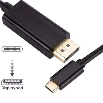 4K Uhd USB-хъб USB 3.1 DP Кабел с дисплейным пристанище Usb3.От 1 до дисплейному порт-USB Кабел-C от мъжете към ДП Женски Usb Кабел C до Dp