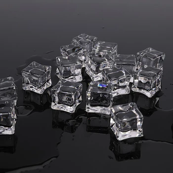 5 бр. реквизит за снимки Фалшиви ледени кубчета за Многократна употреба изкуствени акрилни кристални кубчета Дисплей за напитки Сватбен бар Декор за парти