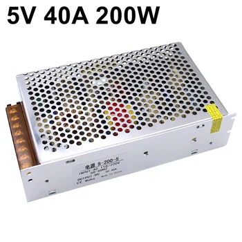 5 В 40A 200 W Импулсно захранване на входа от 110 До 220 до 5 vdc Led драйвер AC-DC трансформатор за led ленти осветление на дисплея