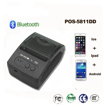 58 мм Bluetooth принтер с HD шрифт, термични за банкноти, принтер за мобилни телефони Android, преносима версия, термотрансферен печат