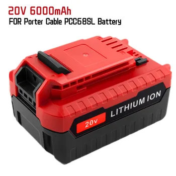 6000mAh 20V MAX Lithium-ерзац head Batterie für Porter Kabel 20V PCC685L PCC680L PCC682L Cordless Werkzeuge