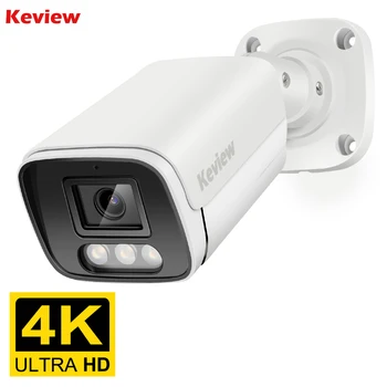 8-мегапикселова IP камера 4K POE Аудио на открито H. 265 Onvif Метална куршум ВИДЕОНАБЛЮДЕНИЕ Началната 4-мегапикселова цветна камера за нощно виждане за сигурност
