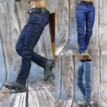 ACNTOYS ACN001 1/6 Мащаб Мъжки Войници Моден Тренд Дънки и Дълги Панталони С Колан Модел на Дрехи за 12 Инча(А) А) Фигурки на Тялото