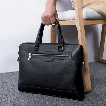 AETOO, нова кожена чанта, мъжка корейската версия на торби през рамо, делова чанта, портфейл от телешка кожа, мъжки '