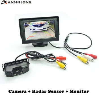 ANSHILONG Авто парктроник видео паркинг сензор с камера за обратно виждане + 4.3 