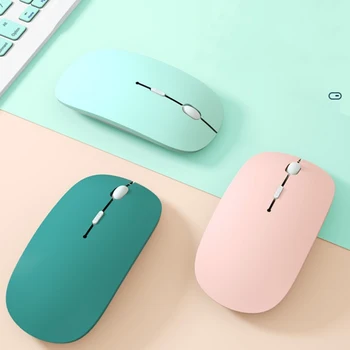 Bluetooth мишка Безжична тъпо лаптоп Офис-игри Мини преносим ултратънък батерия тъпо безжична мишка