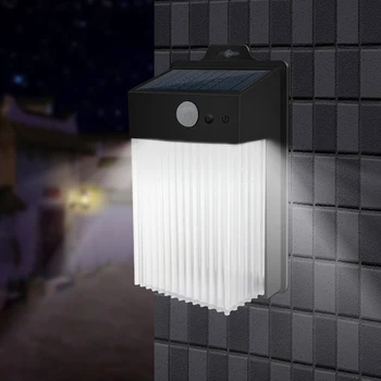 BORUiT Интелигентен LED Слънчева Светлина Интелигентен Сензор за Движение, с монтиран на стената Лампа 50 * LED Външен Градински Лампа IP65 Външен водоустойчив на Двора