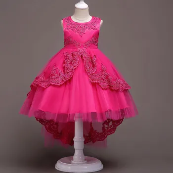 BunnyLuLu/ рокля с флорални влак за момичета, рокля на принцеса за бала на рожден ден, детско парти с лък за момичета от 4 до 15 години