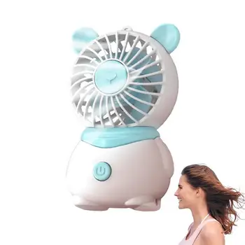 Cartoony настолен вентилатор с шарени прасета, сладък малък преносим вентилатор, настолен вентилатор, USB преносими вентилатори, портативни акумулаторна батерия за преносим вентилатор с безшумна прасе