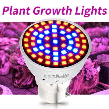 E27 Led Лампа За Отглеждане E14 Grow Light Пълен Набор от GU10 Осветление Растения Fitolampy GU5.3 Ампула За Отглеждане На Разсад На Растения