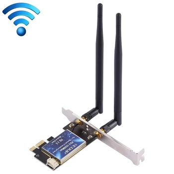 EDUP EP-9620 2 в 1 ac1200 Mbps на 2,4 Ghz и 5,8 Ghz Двухдиапазонная Антена PCI-E 2 WiFi Адаптер Външна мрежова карта + Bluetooth