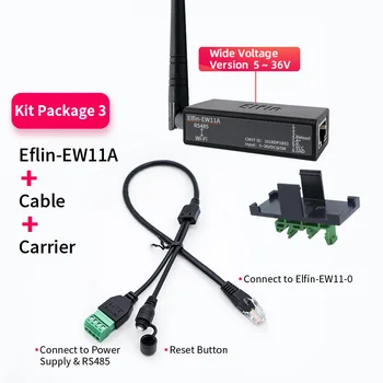 Elfin-EW11A Сериен Порт RS485 за WiFi Сървър последователни устройства, Поддръжка на TCP/IP Telnet Modbus TCP Протокол ИН Конвертор за пренос на данни