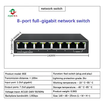 Ethernet switch 5 8 16 24 порта за монтаж на багажник Rj-45 8-портови switch Poe Gigabit мрежови комутатори
