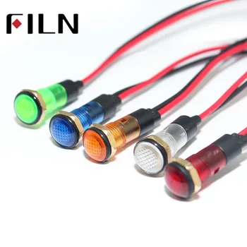 FILN 8 мм FILN 6 волта 120 В 12 В 24 В led индикатор, контролната лампа сигнална лампа